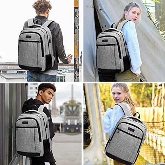 New Multi Use Water Resistant USB Charging Port Backpack w Bonus Sports Bottle - Picture 6 of 6